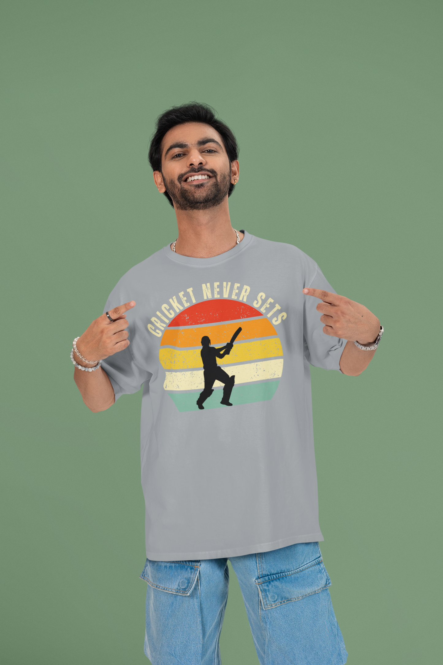 Oversized Tshirts _Cricket Never Sets