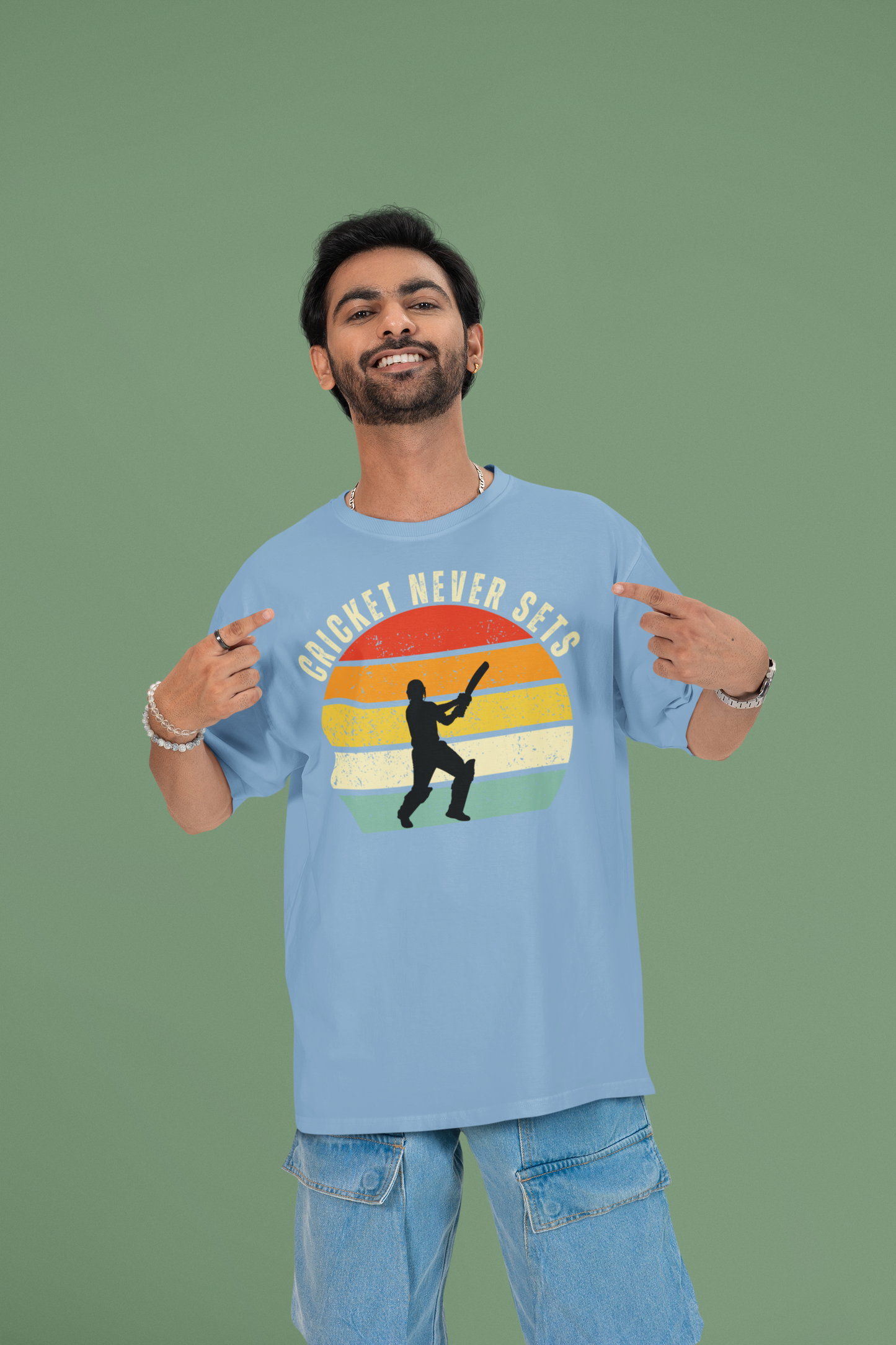 Oversized Tshirts _Cricket Never Sets