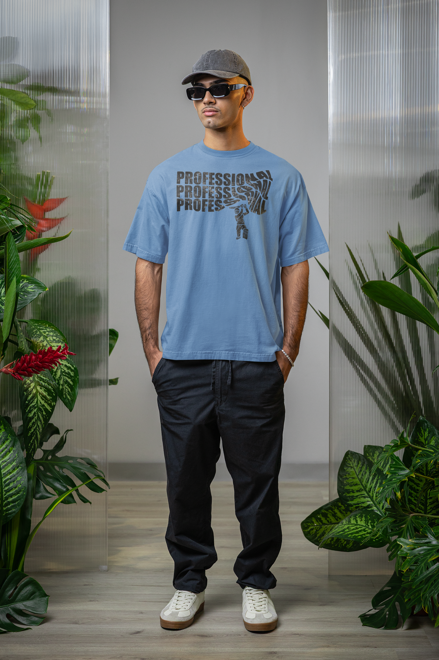 Professional Oversized Cricket T-Shirt for Men | 220 GSM Heavyweight Cotton | Bio-Washed Street Style | Made in India