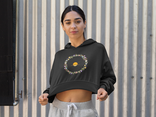 Women's Cropped Hoodie Wild Flowers