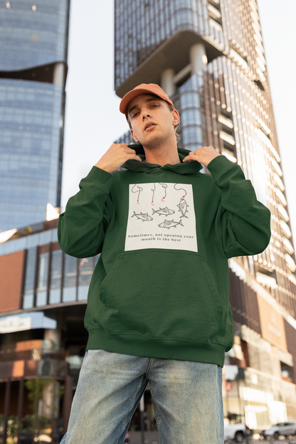 Oversized maroon unisex hoodie with aesthetic fish graphic print, Gen Z streetwear style, relaxed fit sweatshirt India