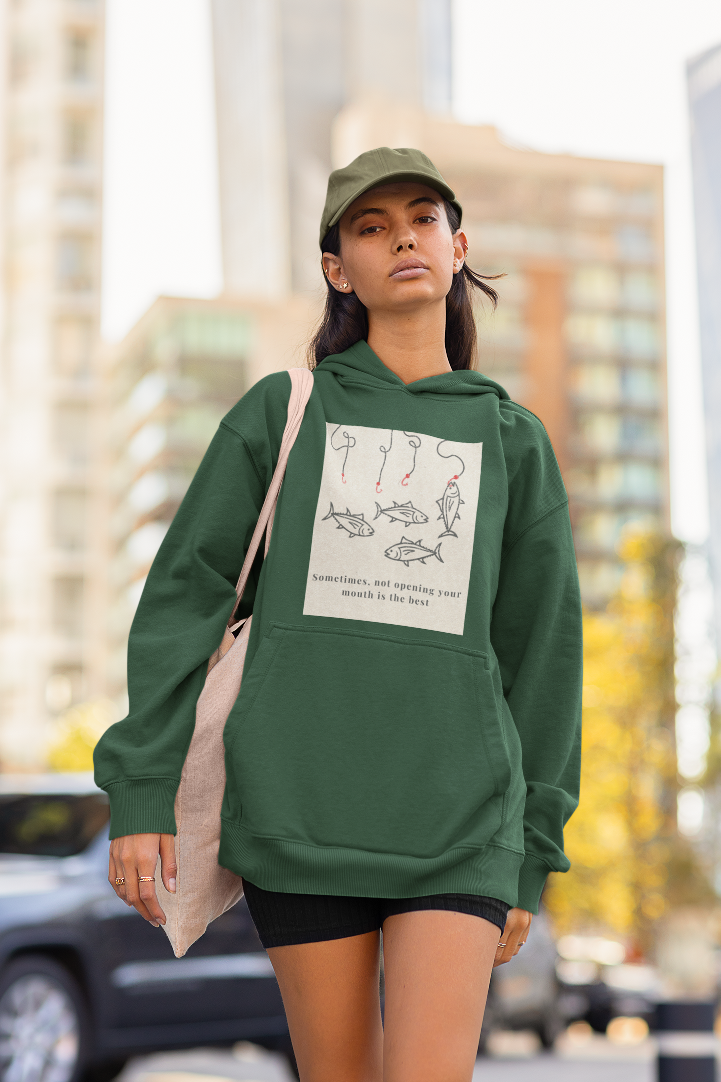 Oversized maroon unisex hoodie with aesthetic fish graphic print, Gen Z streetwear style, relaxed fit sweatshirt India