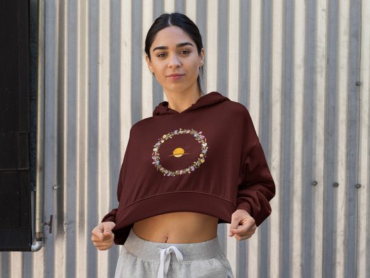 Women's Cropped Hoodie Wild Flowers
