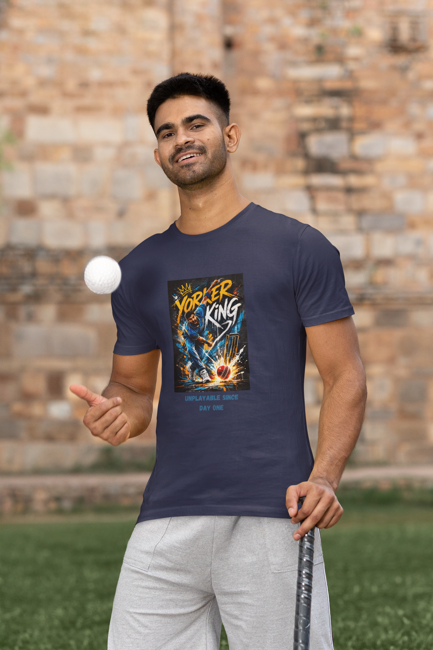 orker King cricket bowler graphic t-shirt unplayable since day one design