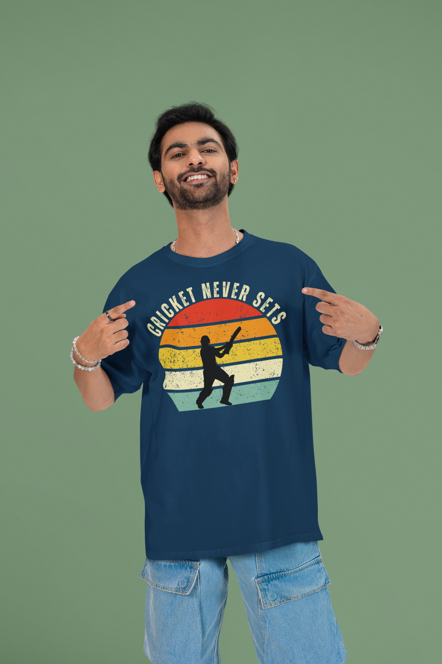 Oversized Tshirts _Cricket Never Sets