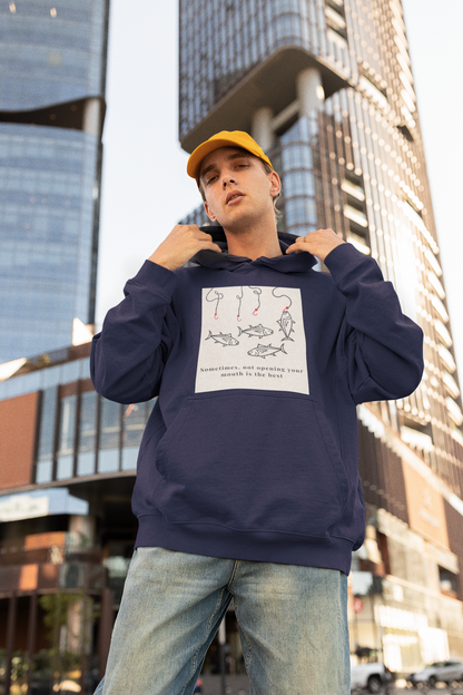 Oversized maroon unisex hoodie with aesthetic fish graphic print, Gen Z streetwear style, relaxed fit sweatshirt India