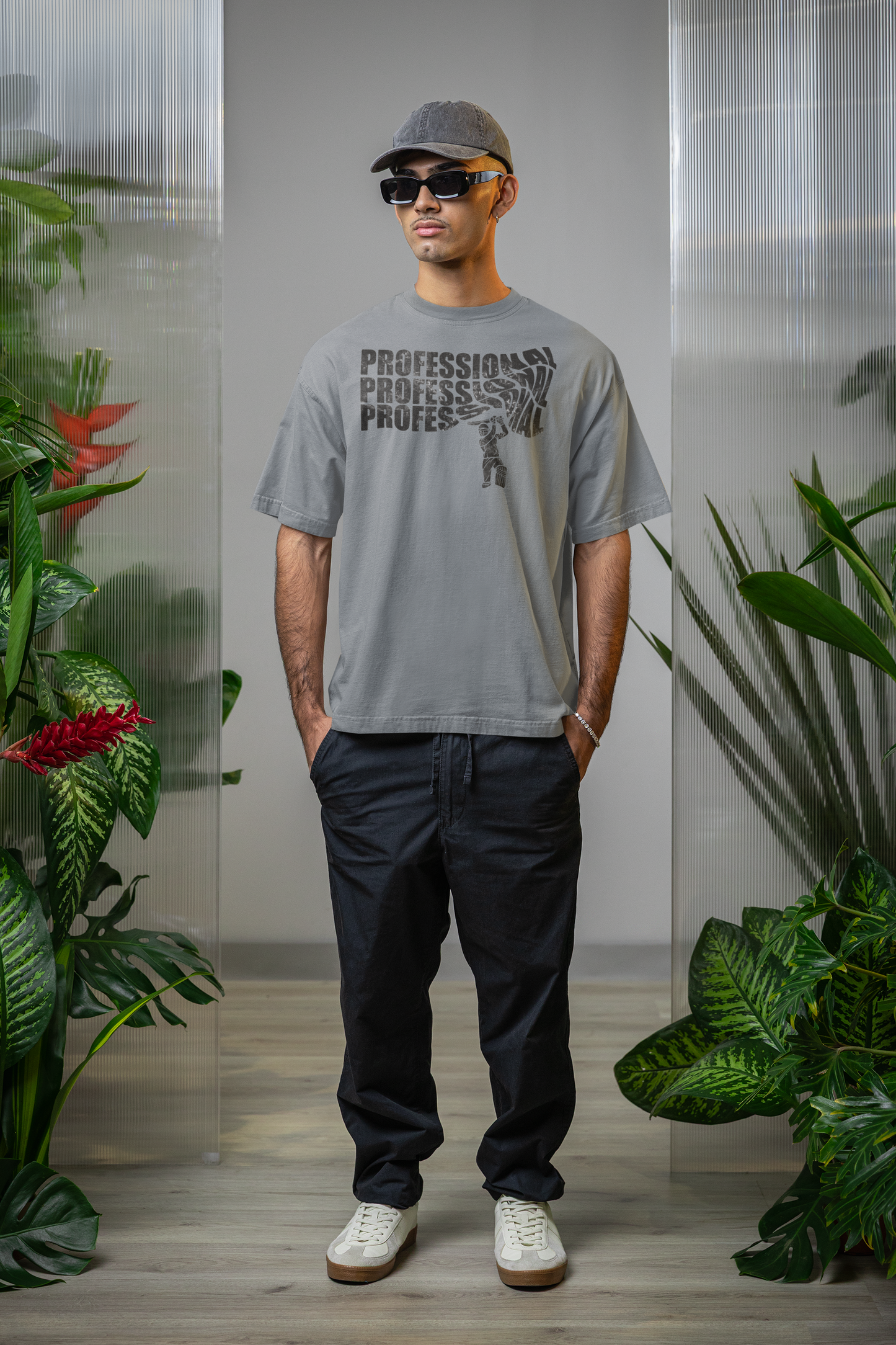 Professional Oversized Cricket T-Shirt for Men | 220 GSM Heavyweight Cotton | Bio-Washed Street Style | Made in India