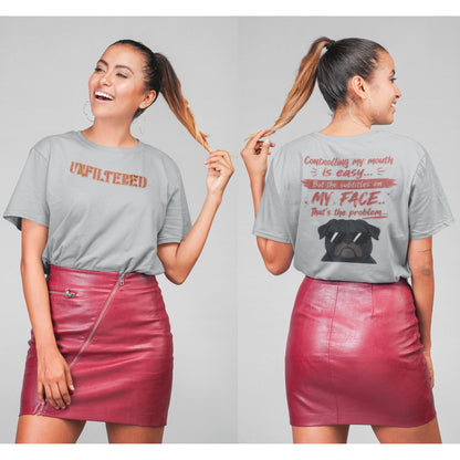 Funny oversized graphic t-shirt with sarcastic quote and cool dog design for Indian meme lovers and casual streetwear fans