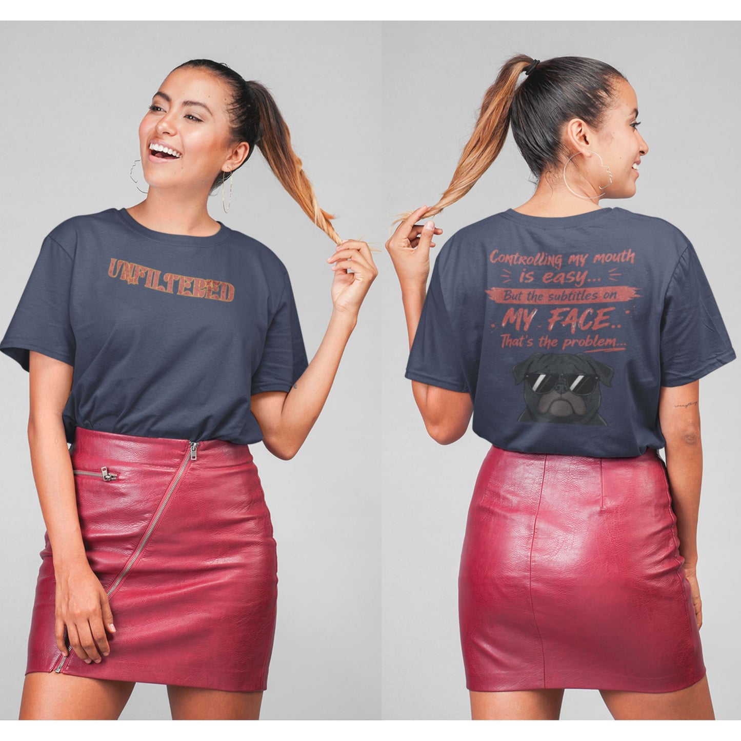 Funny oversized graphic t-shirt with sarcastic quote and cool dog design for Indian meme lovers and casual streetwear fans
