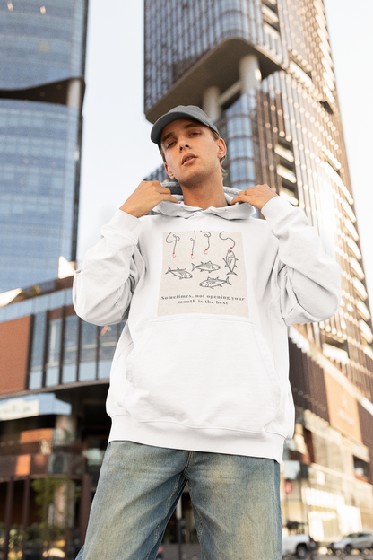 Oversized maroon unisex hoodie with aesthetic fish graphic print, Gen Z streetwear style, relaxed fit sweatshirt India